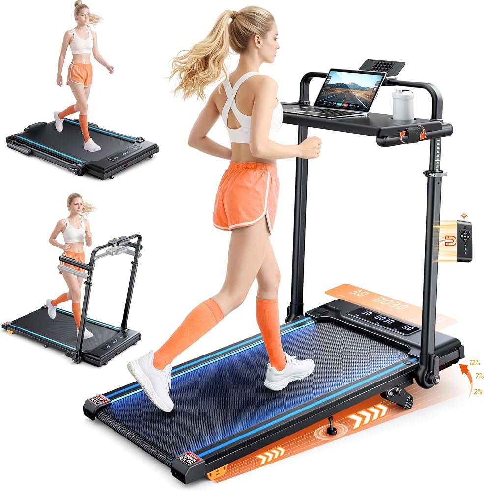 RUNIMON Cinta de Correr Plegable 6 en 1 con Inclinación del 12 %